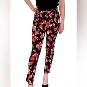 Gibson Latimer Floral Rose Print Slim Fit Pants